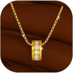 ⚡Cerulenne 14K Gold Plated Diamond Pendant Necklace for Women Cute Small Waist